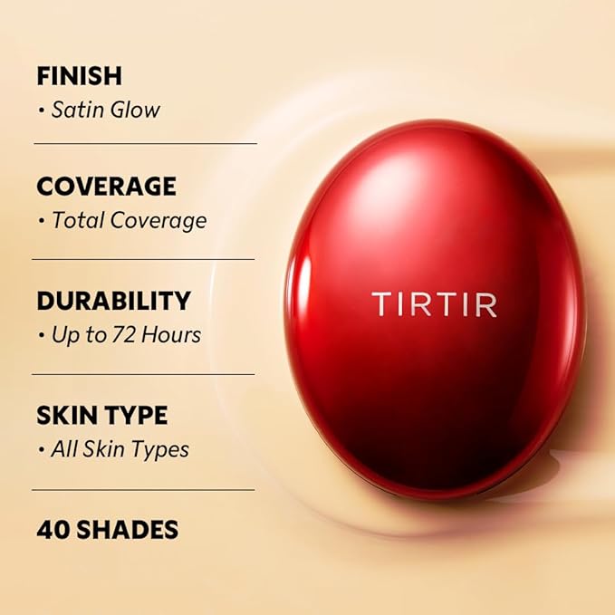 TIRTIR Mask Fit Red Cushion Foundation #21C Cool Ivory, 0.15 Fl Oz